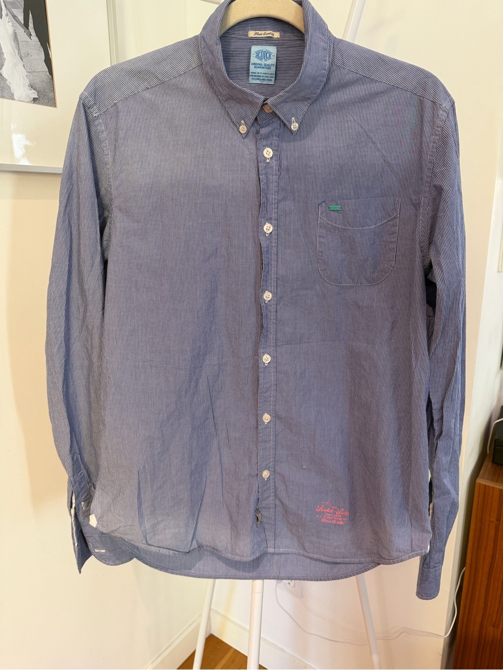 Scotch & Soda Blue Button-Down Long Sleeve Shirt